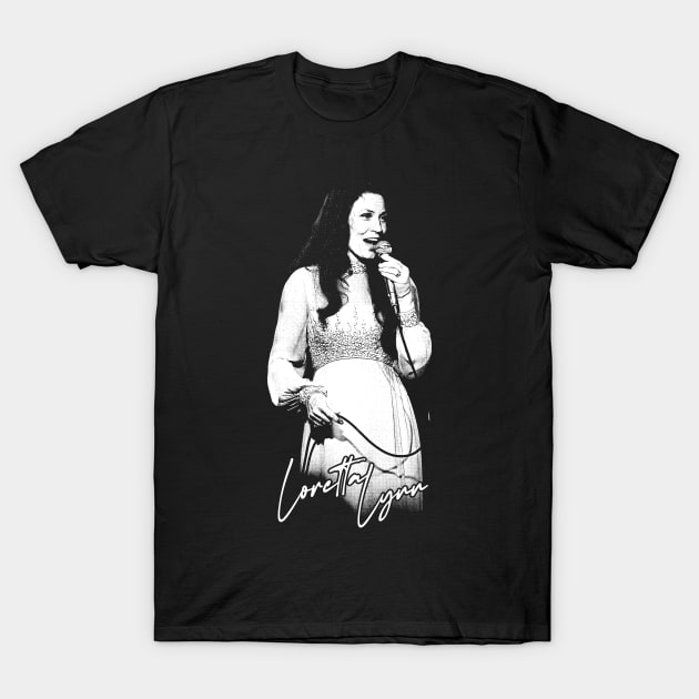 Loretta Lynn / 70s Style Country Fan Design T-Shirt by DankFutura